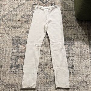 High Waisted Naked Wardrobe White Textured Leggings